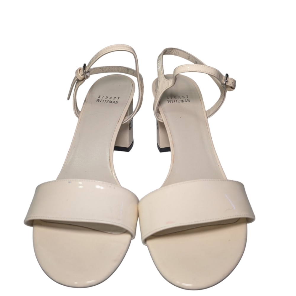 Stuart Weitzman Cream Strappy Sandals - Picture 2 of 8